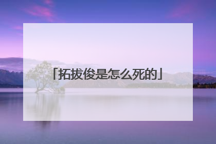 拓拔俊是怎么死的