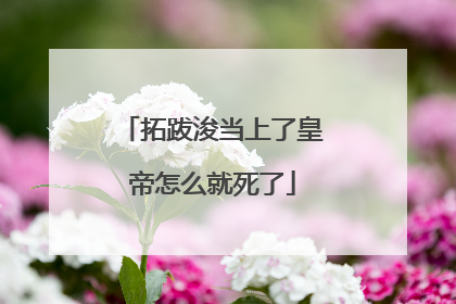 拓跋浚当上了皇帝怎么就死了