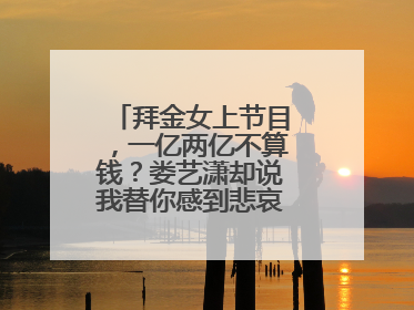 拜金女上节目，一亿两亿不算钱？娄艺潇却说我替你感到悲哀，后来怎样？