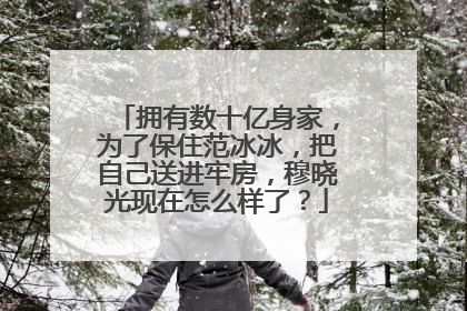 拥有数十亿身家,为了保住范冰冰,把自己送进牢房,穆晓光现在怎么样了?