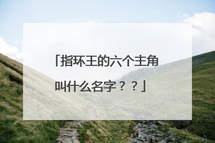指环王的六个主角叫什么名字??