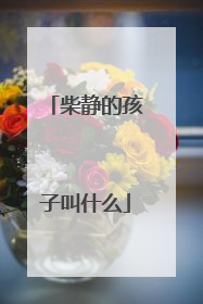 柴静的孩子叫什么