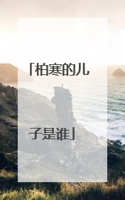 柏寒的儿子是谁