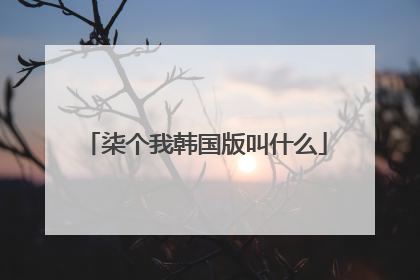 柒个我韩国版叫什么