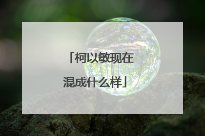 柯以敏现在混成什么样