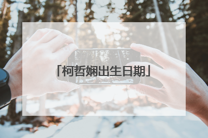 柯哲娴出生日期