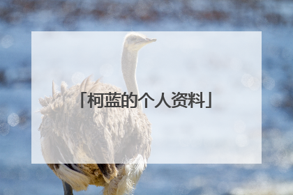 柯蓝的个人资料