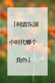 柯震东演小时代哪个角色