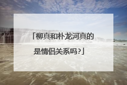 柳真和朴龙河真的是情侣关系吗?