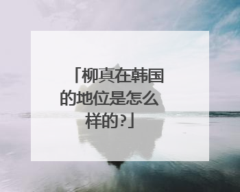 柳真在韩国的地位是怎么样的?