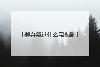 柳真演过什么电视剧