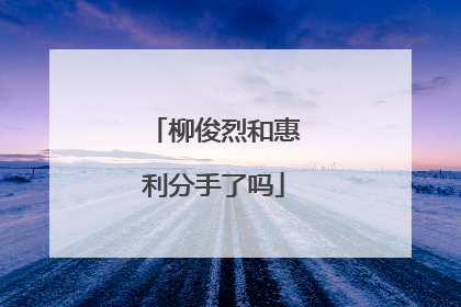 柳俊烈和惠利分手了吗