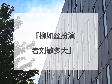 柳如丝扮演者刘敏多大