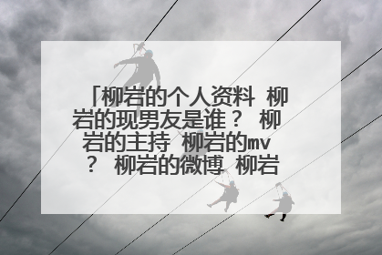 柳岩的个人资料 柳岩的现男友是谁？ 柳岩的主持 柳岩的mv？ 柳岩的微博 柳岩的博客 柳岩的图片