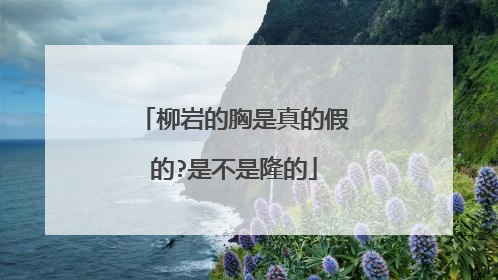 柳岩的胸是真的假的?是不是隆的