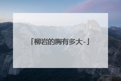 柳岩的胸有多大-