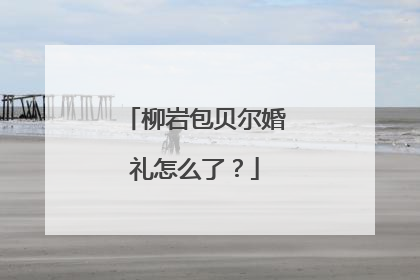 柳岩包贝尔婚礼怎么了?