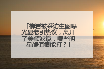 柳岩被采访生图曝光显老引热议，离开了美颜滤镜，哪些明星颜值很能打？