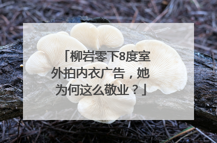 柳岩零下8度室外拍内衣广告，她为何这么敬业？