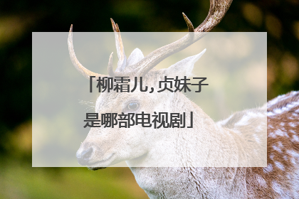 柳霜儿,贞妹子是哪部电视剧