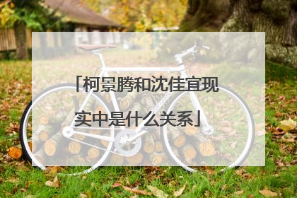 柯景腾和沈佳宜现实中是什么关系