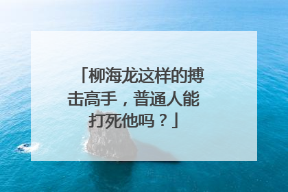 柳海龙这样的搏击高手，普通人能打死他吗？
