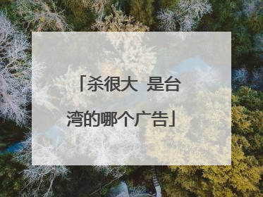 杀很大 是台湾的哪个广告