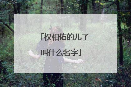 权相佑的儿子叫什么名字