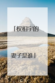 权相宇的妻子是谁