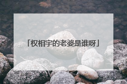 权相宇的老婆是谁呀