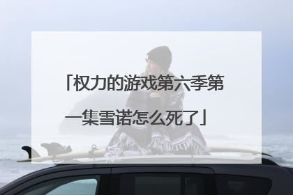 权力的游戏第六季第一集雪诺怎么死了
