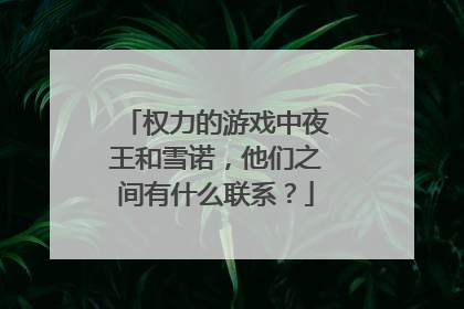 权力的游戏中夜王和雪诺，他们之间有什么联系？