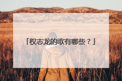 权志龙的歌有哪些?