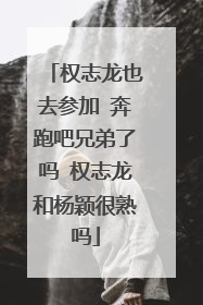 权志龙也去参加 奔跑吧兄弟了吗 权志龙和杨颖很熟吗