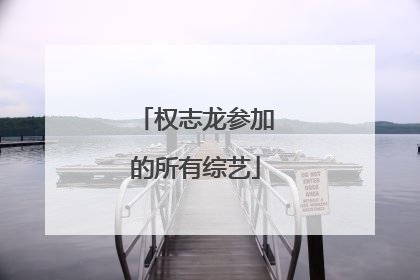 权志龙参加的所有综艺