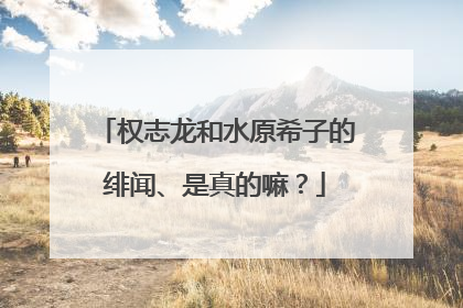 权志龙和水原希子的绯闻、是真的嘛？