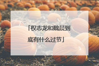 权志龙和魏晨到底有什么过节