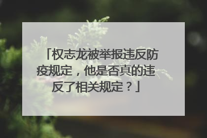 权志龙被举报违反防疫规定，他是否真的违反了相关规定？