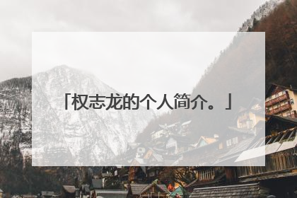 权志龙的个人简介。