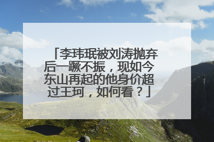 李玮珉被刘涛抛弃后一蹶不振,现如今东山再起的他身价超过王珂,如何看?