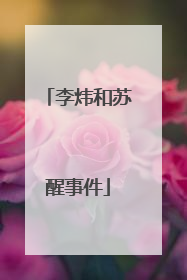 李炜和苏醒事件