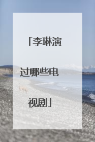 李琳演过哪些电视剧