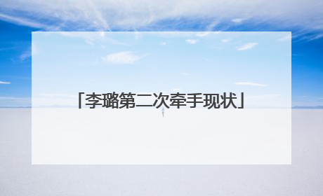 李璐第二次牵手现状