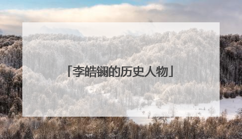 李皓镧的历史人物