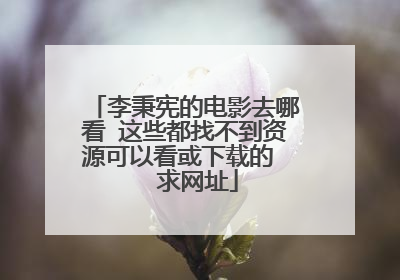 李秉宪的电影去哪看 这些都找不到资源可以看或下载的 求网址