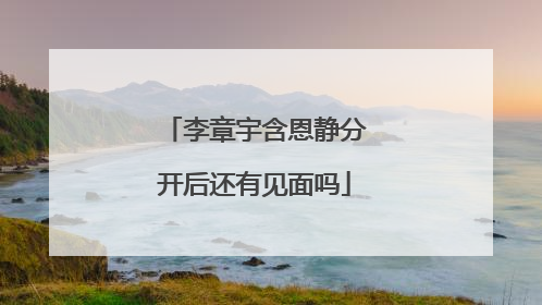 李章宇含恩静分开后还有见面吗