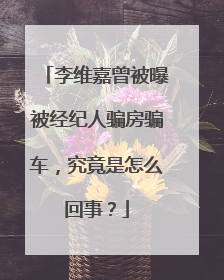 李维嘉曾被曝被经纪人骗房骗车,究竟是怎么回事?