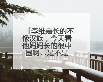 李维嘉长的不像汉族,今天看他妈妈长的很中国啊..是不是混血