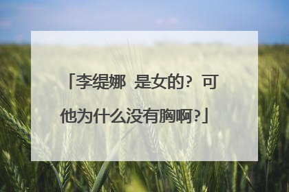 李缇娜 是女的? 可他为什么没有胸啊?