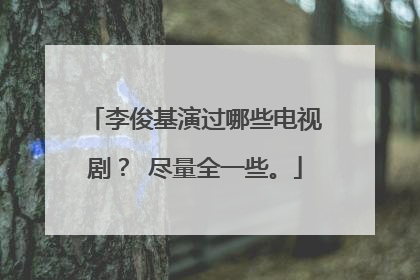 李俊基演过哪些电视剧？ 尽量全一些。